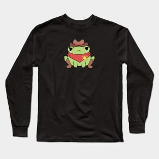 Cute Cowboy Frog Long Sleeve T-Shirt